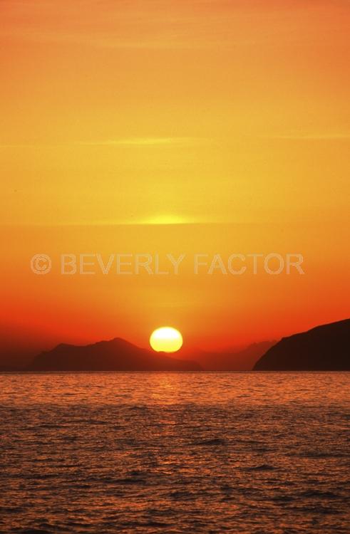 Island Sunsets;channel Island;california;sky;sillouettes;sunset;water;red;colorful;yellow;ocean